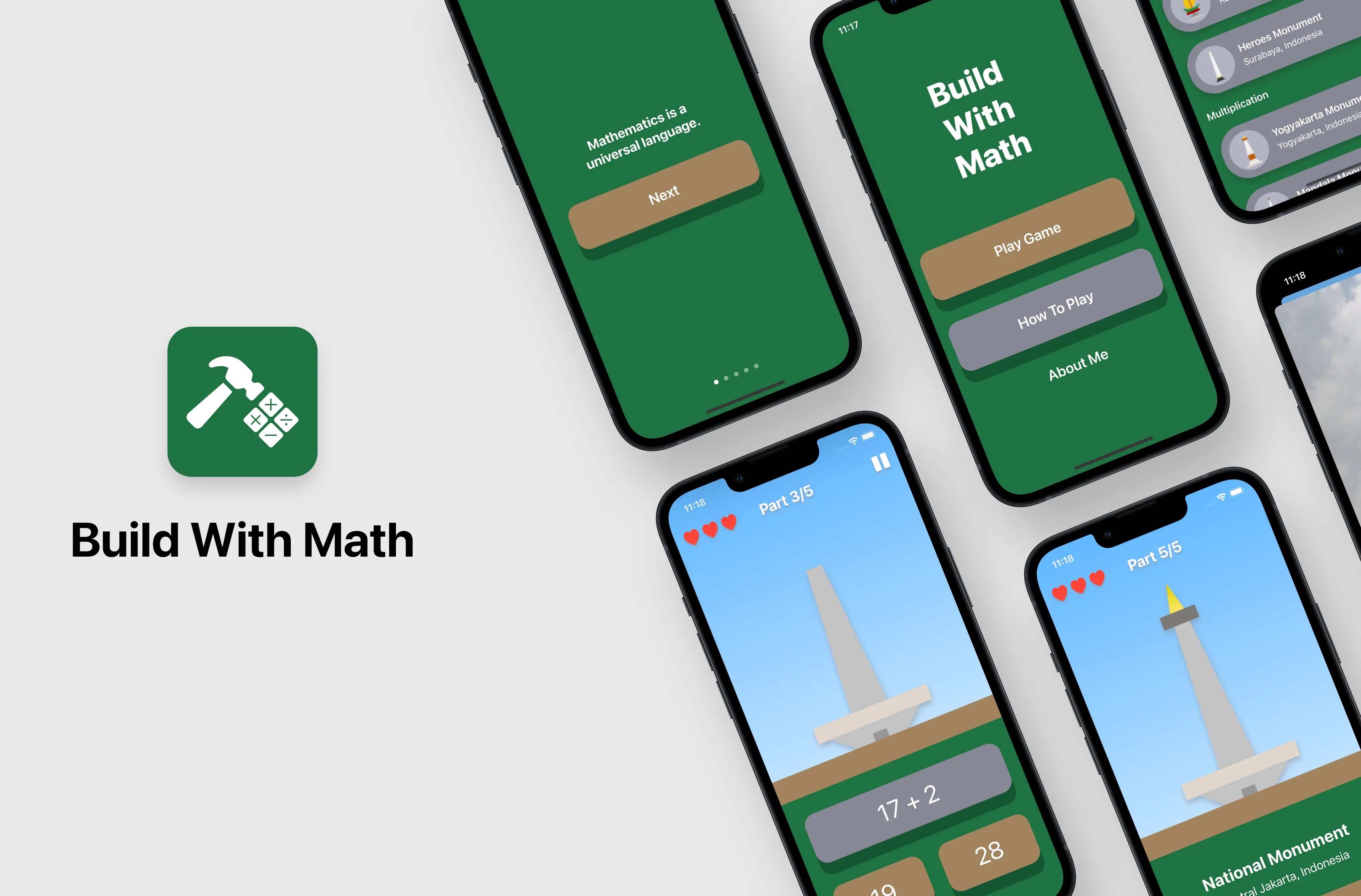 A cover image for Build With Math app